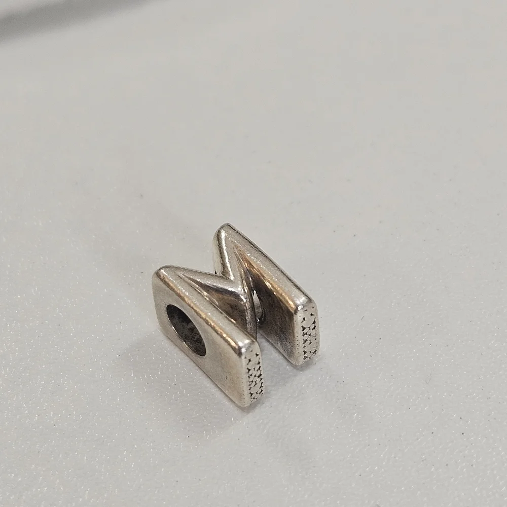 Pandora Sterling Silver Letter M Alphabet Charm 925 ALE